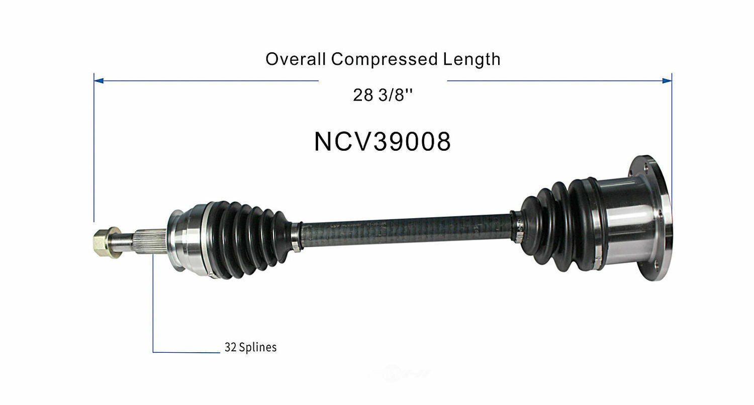 GSP North America NCV39008 CV Axle Assembly