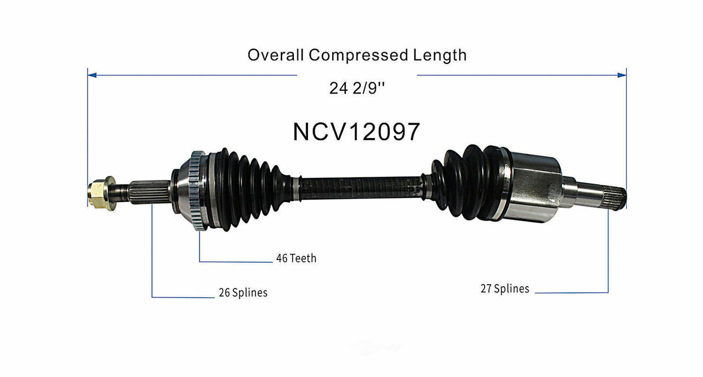 GSP North America NCV12097 CV Axle Assembly