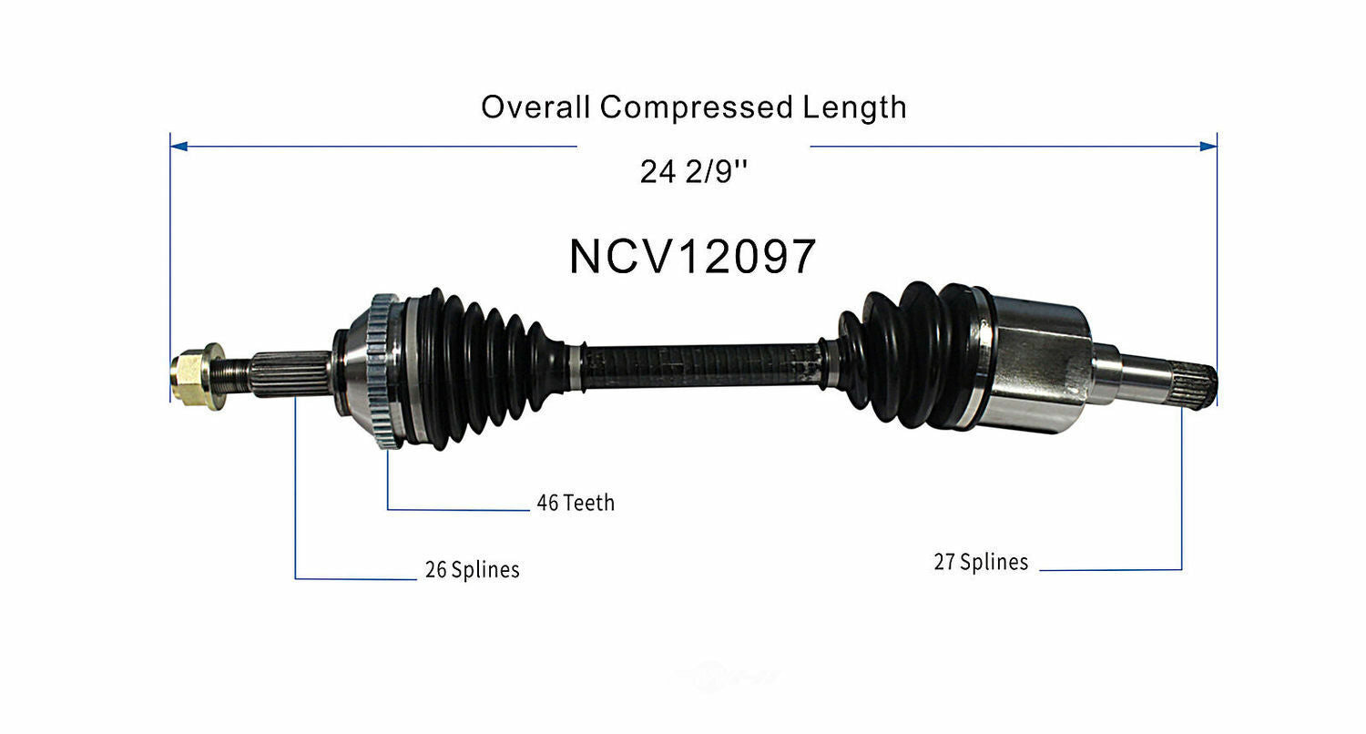 GSP North America NCV12097 CV Axle Assembly