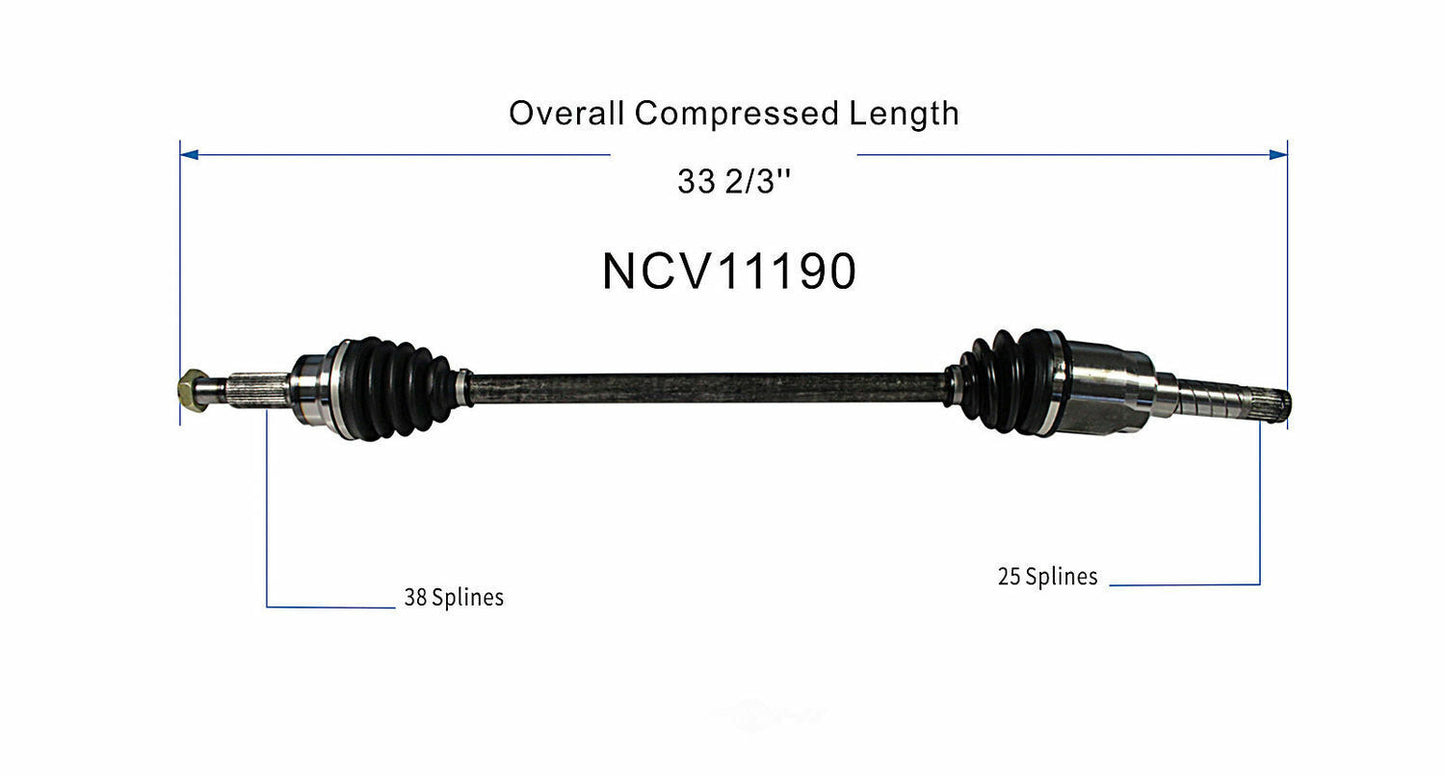 GSP North America NCV11190 CV Axle Assembly
