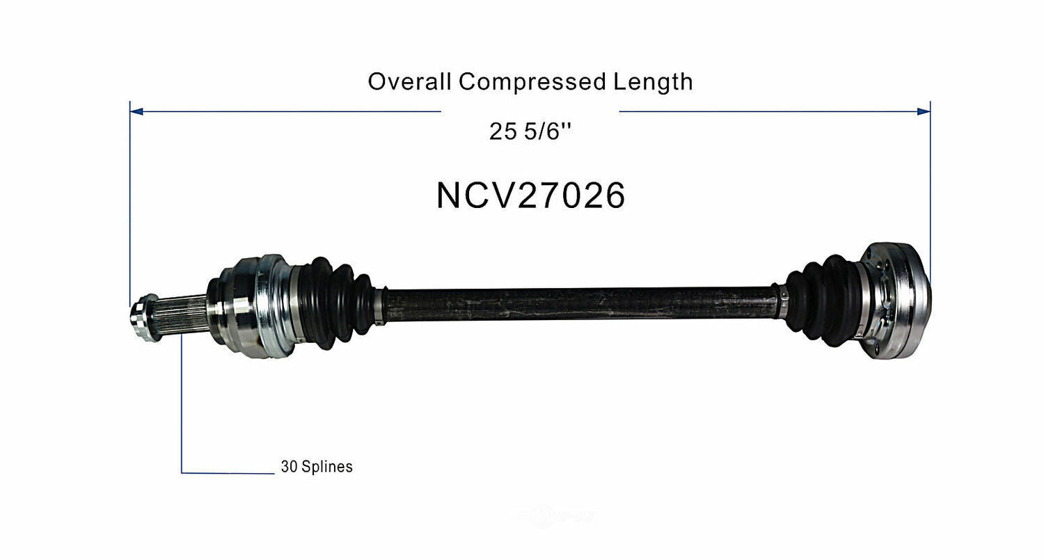 GSP North America NCV27026 CV Axle Assembly