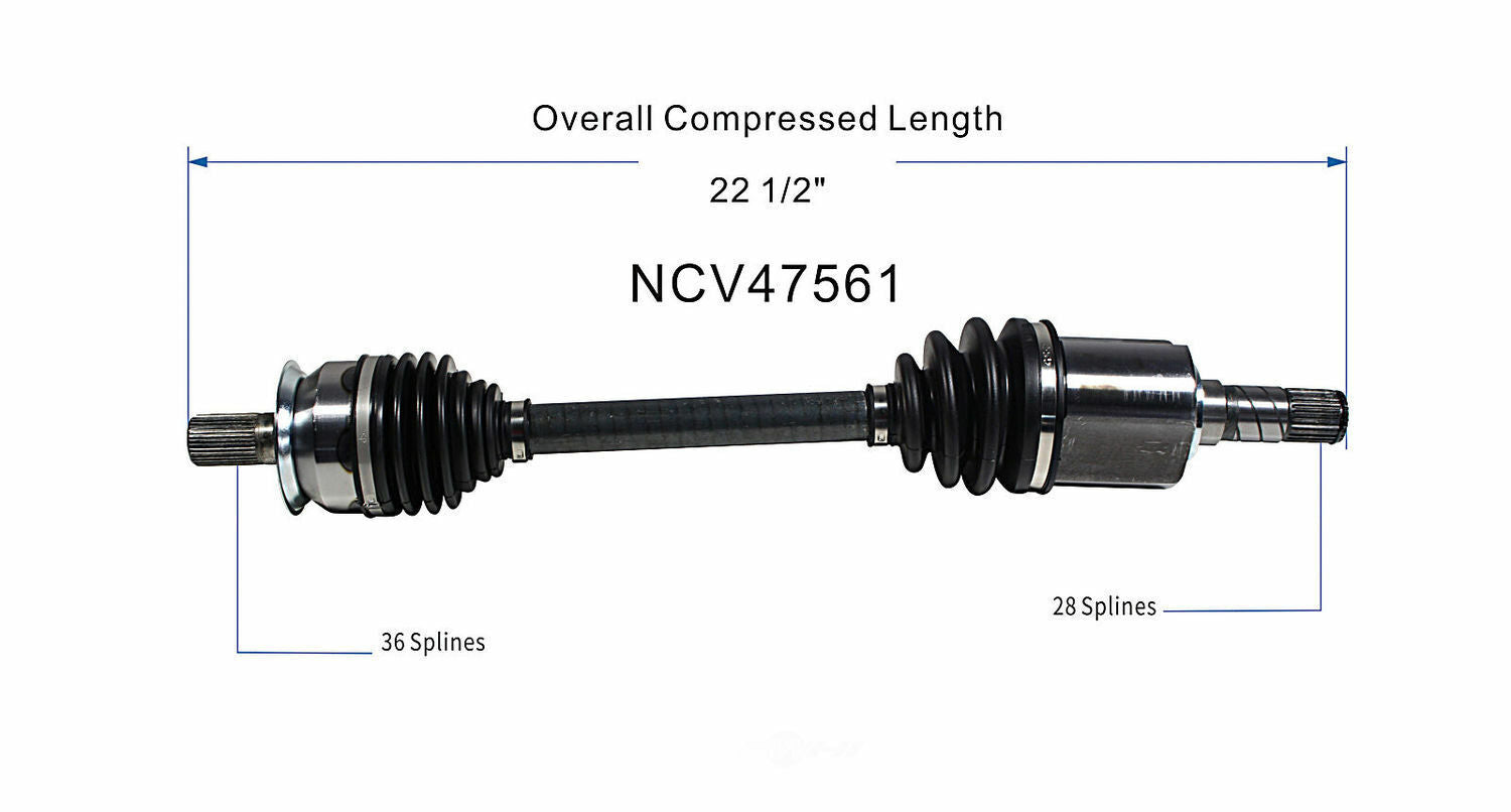 GSP North America NCV47561 CV Axle Assembly