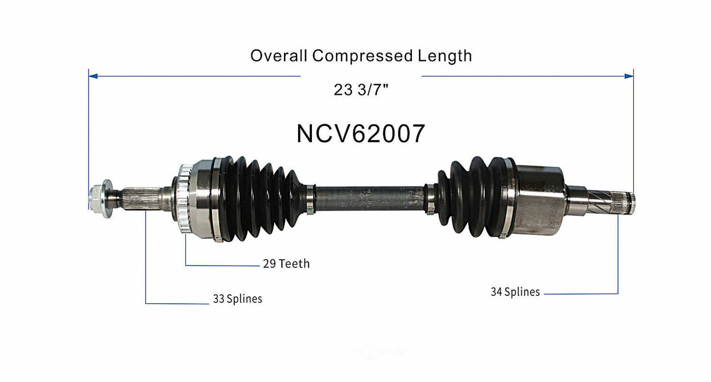 GSP North America NCV62007 CV Axle Assembly