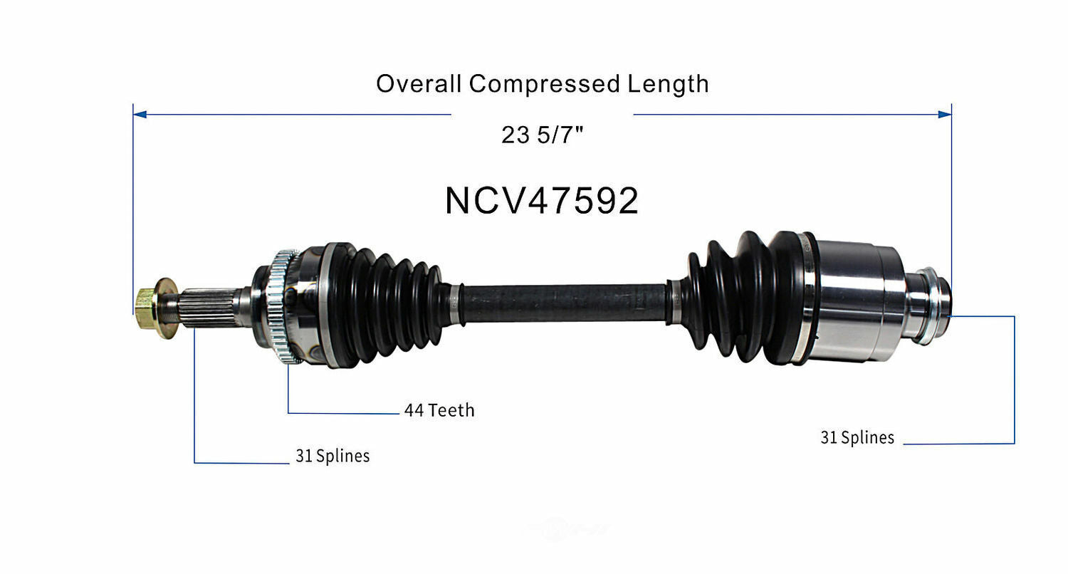 GSP North America NCV47592 CV Axle Assembly