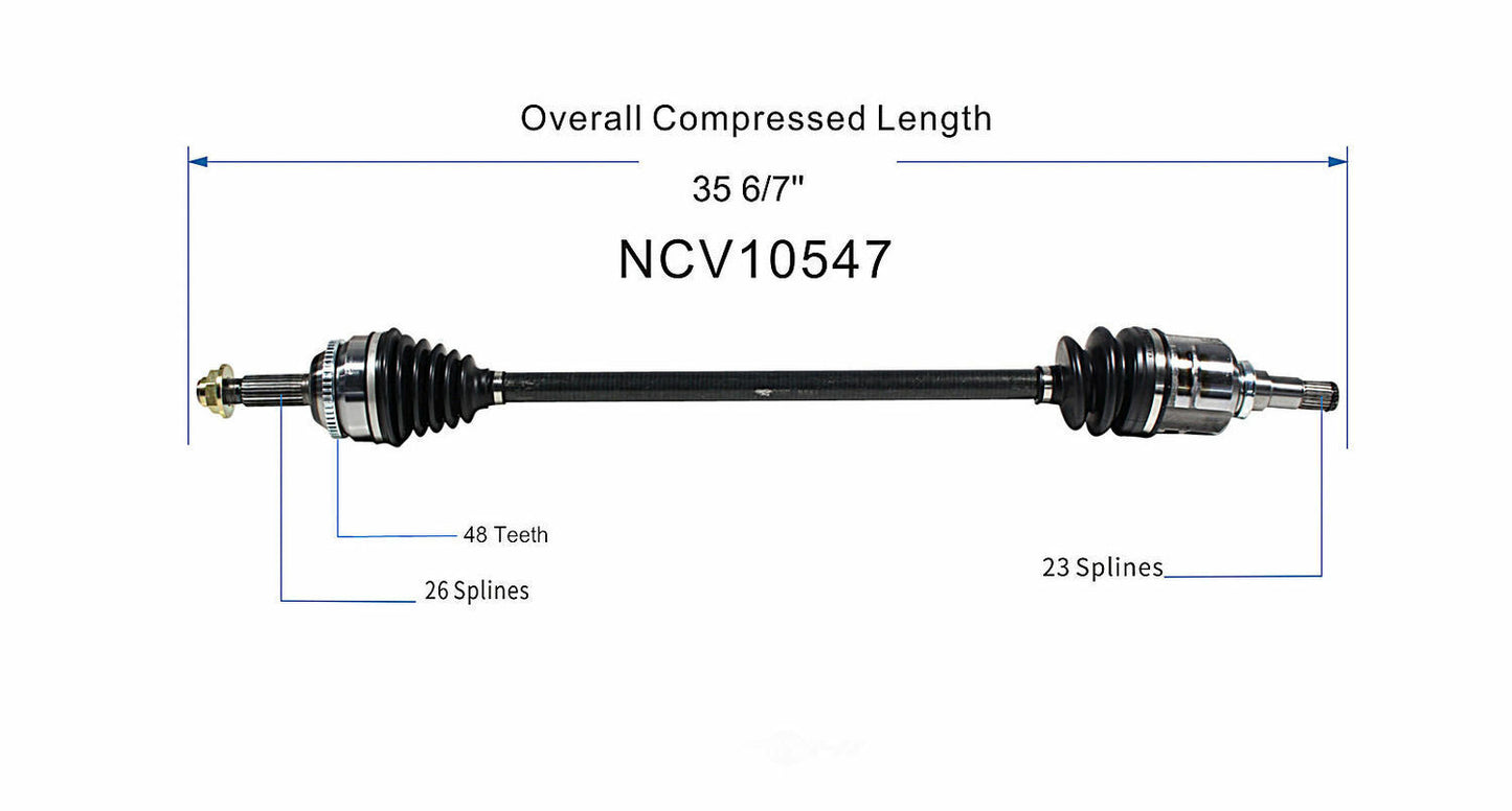 GSP North America NCV10547 CV Axle Assembly
