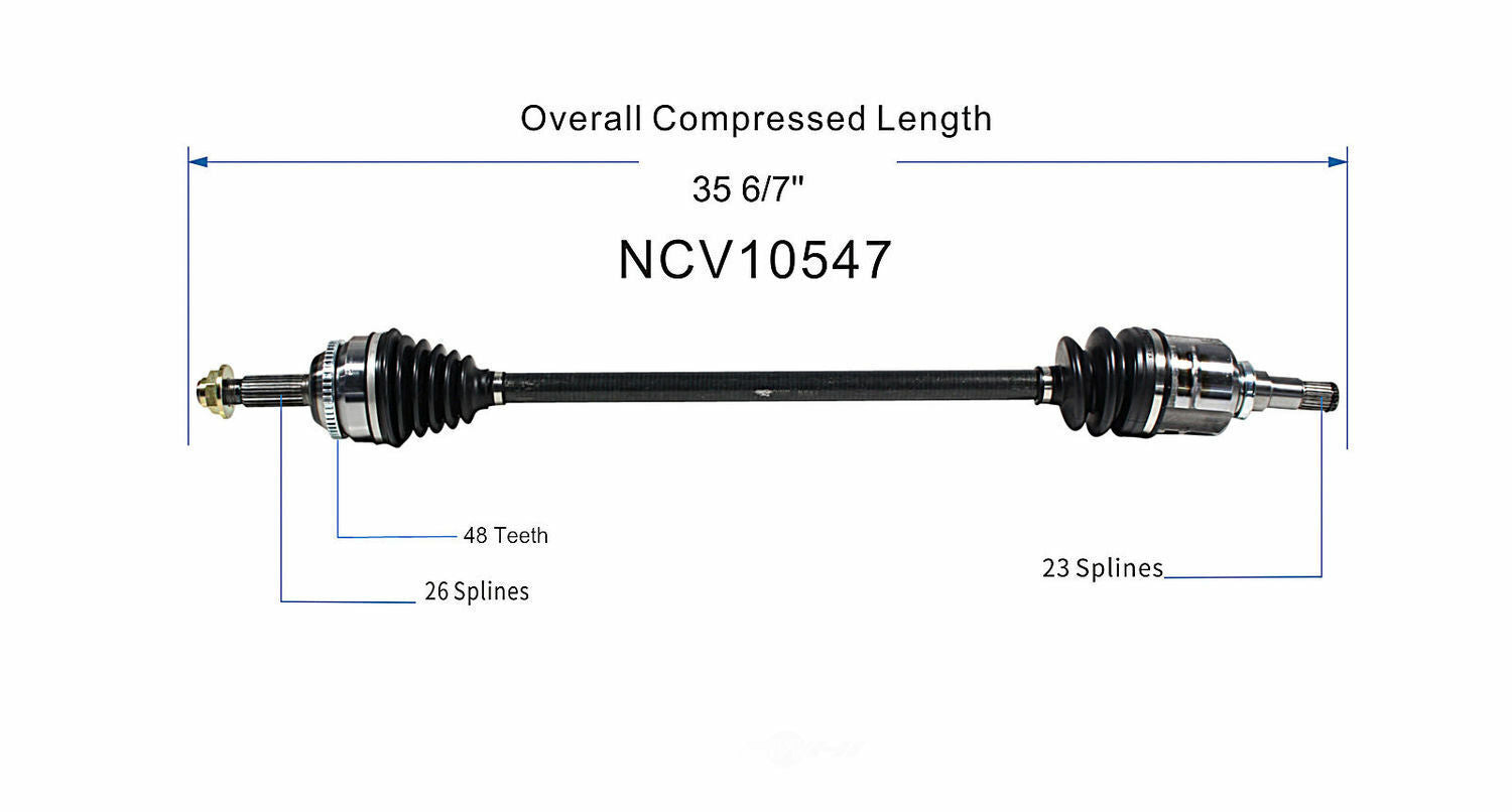 GSP North America NCV10547 CV Axle Assembly