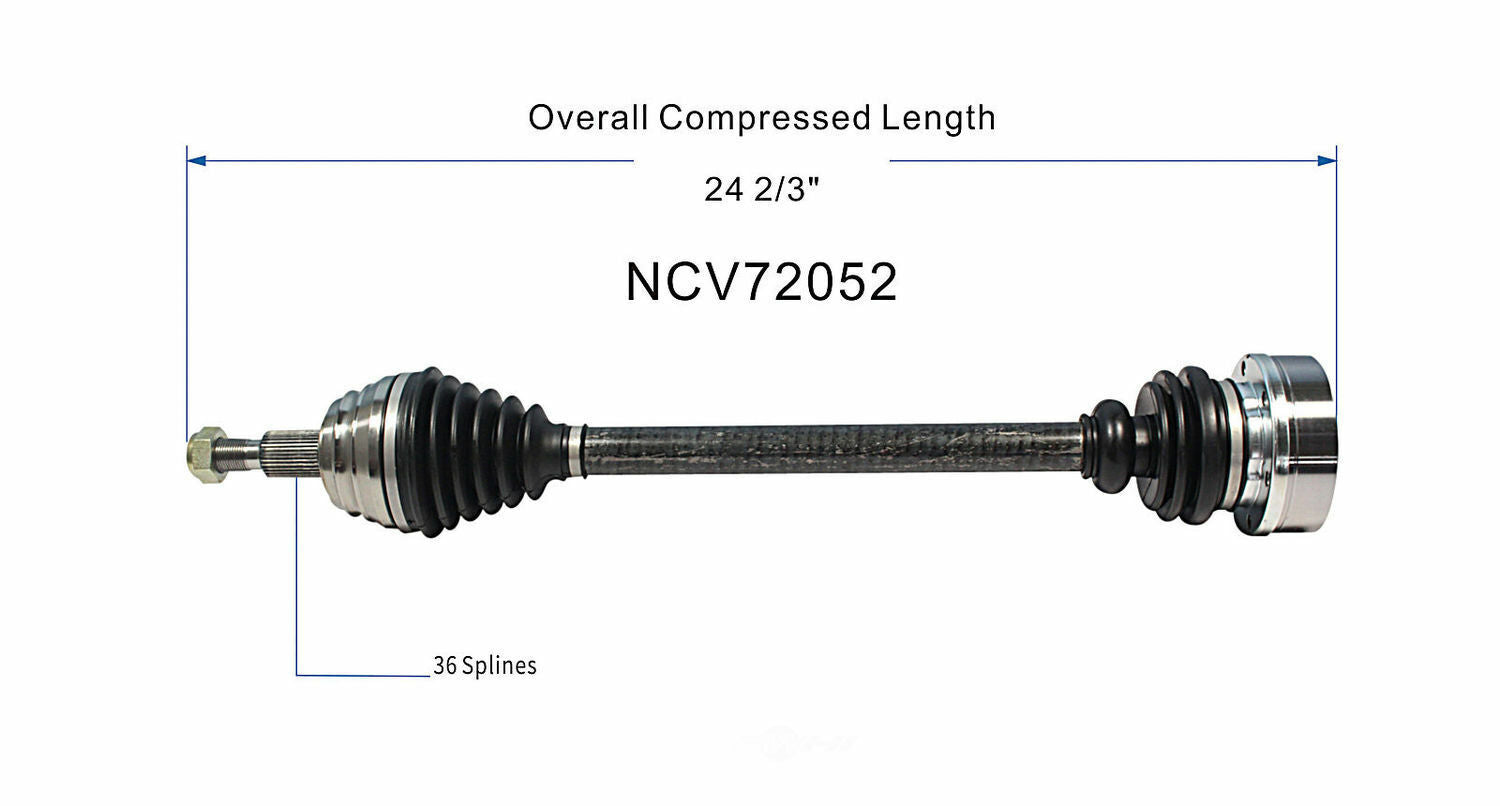 GSP North America NCV72052 CV Axle Assembly