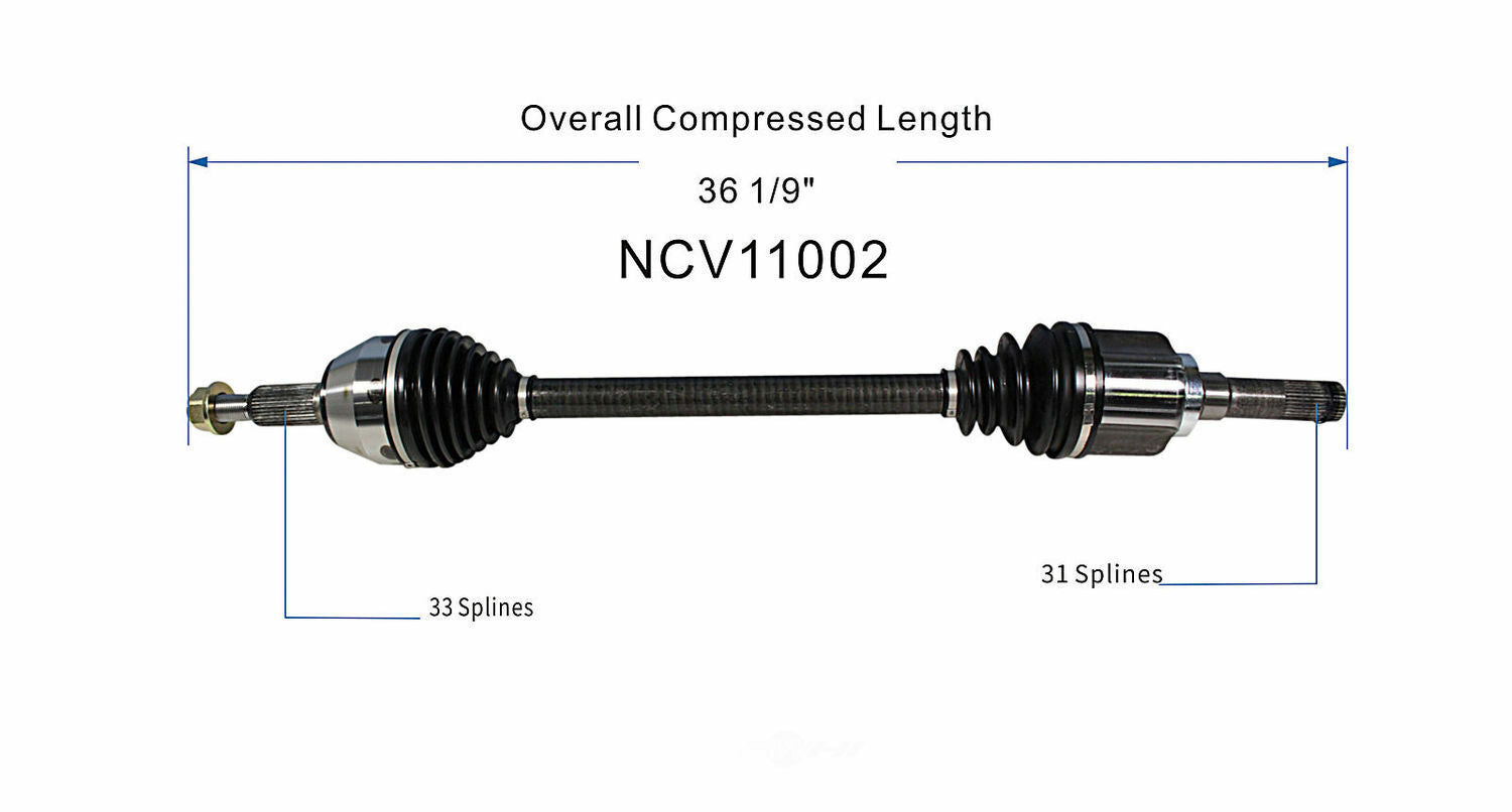 GSP North America NCV11002 CV Axle Assembly