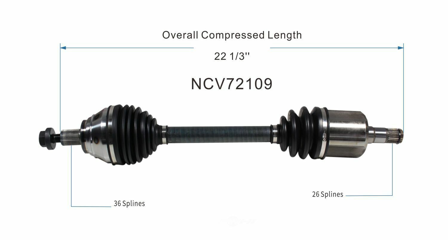 GSP North America NCV72109 CV Axle Assembly