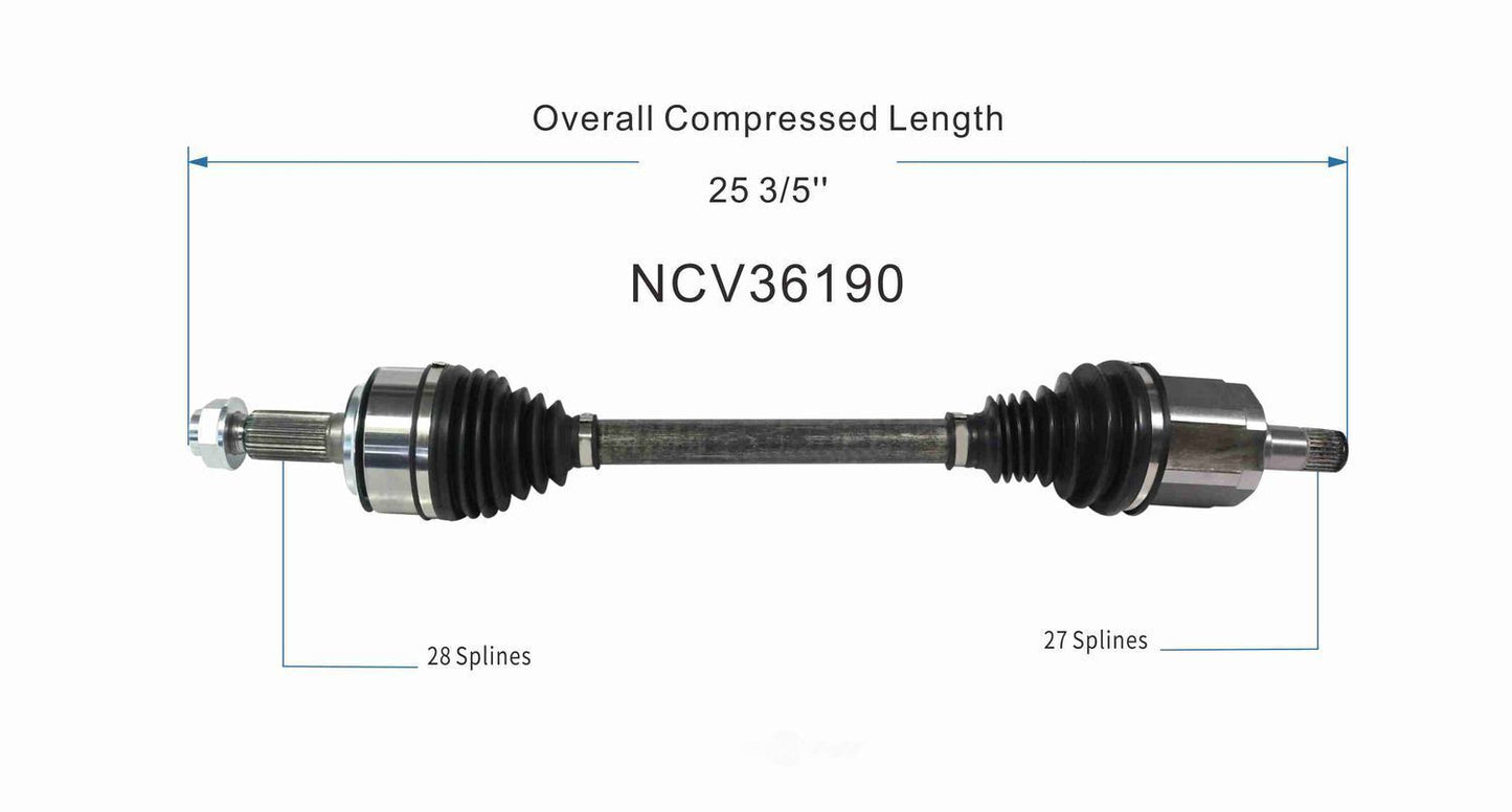 GSP North America NCV36190 CV Axle Assembly