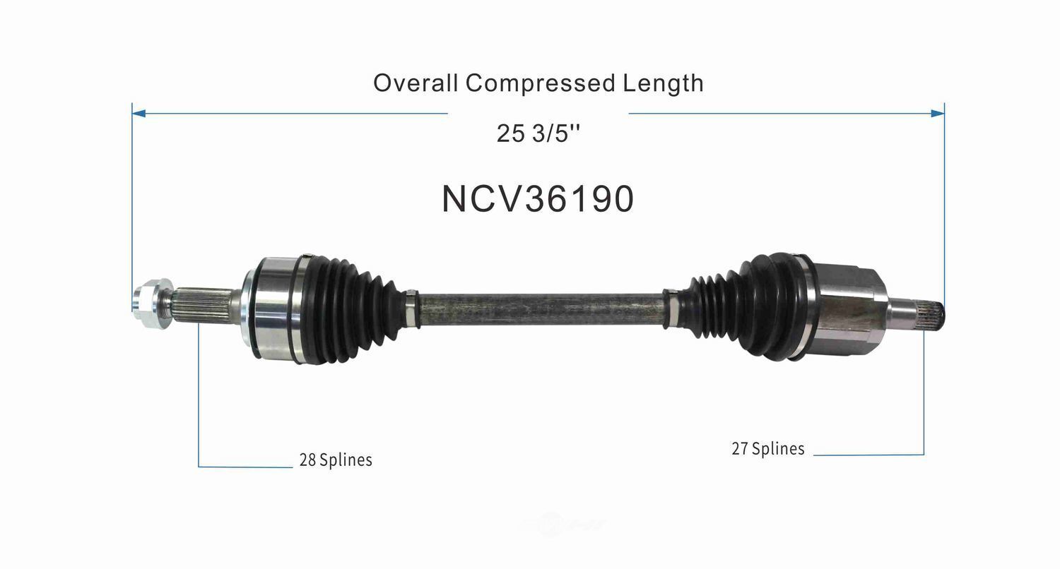 GSP North America NCV36190 CV Axle Assembly