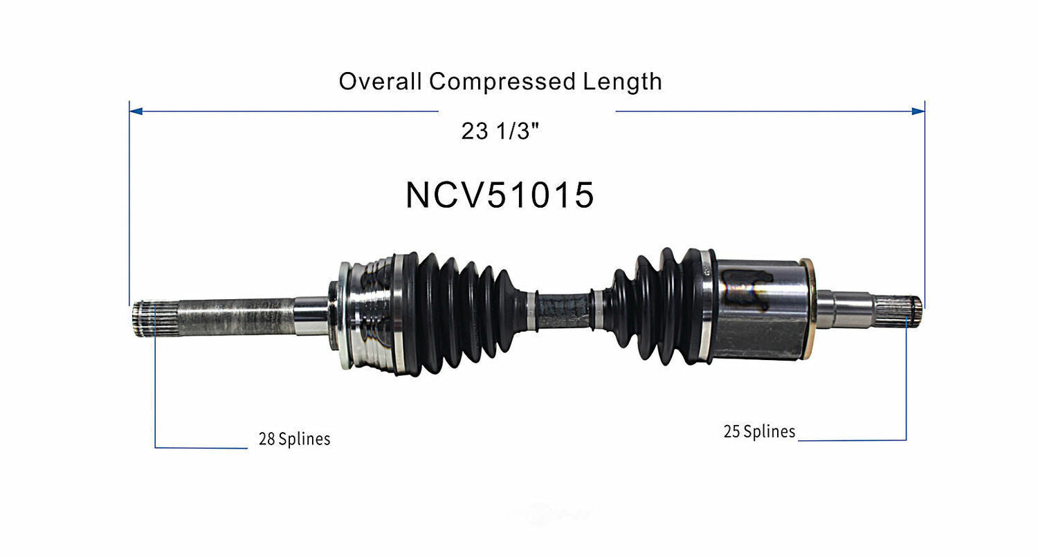 GSP North America NCV51015 CV Axle Assembly