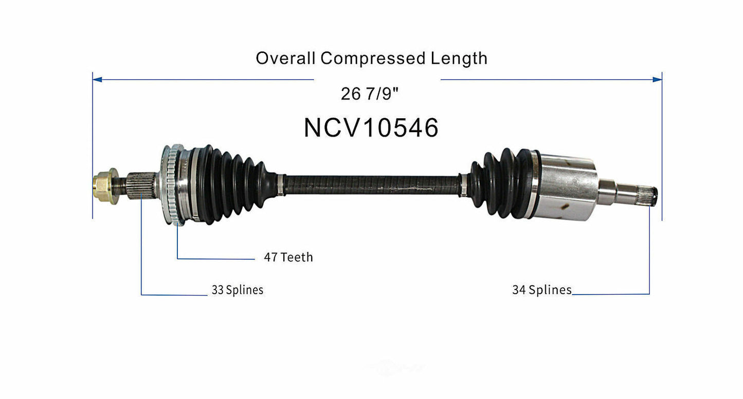 GSP North America NCV10546 CV Axle Assembly