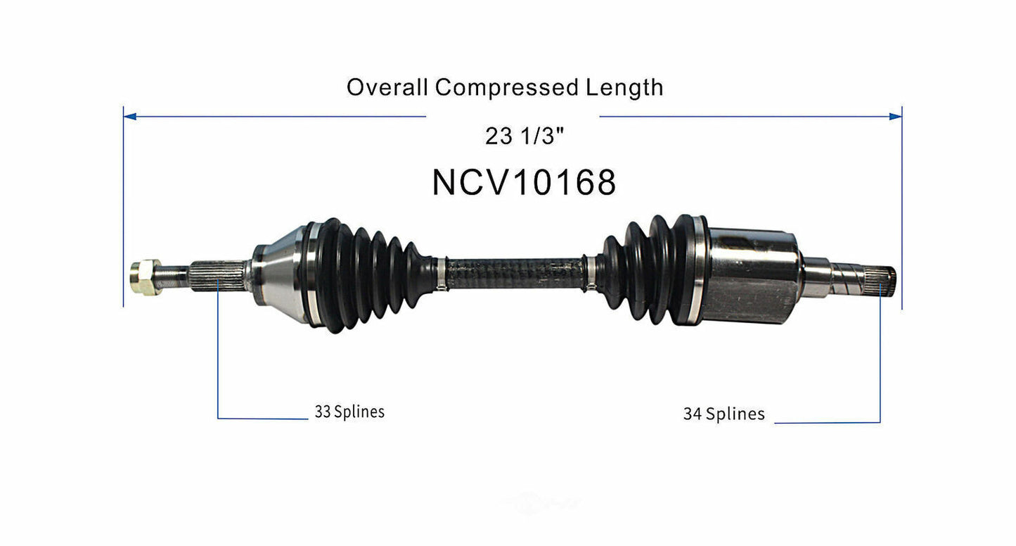 GSP North America NCV10168 CV Axle Assembly