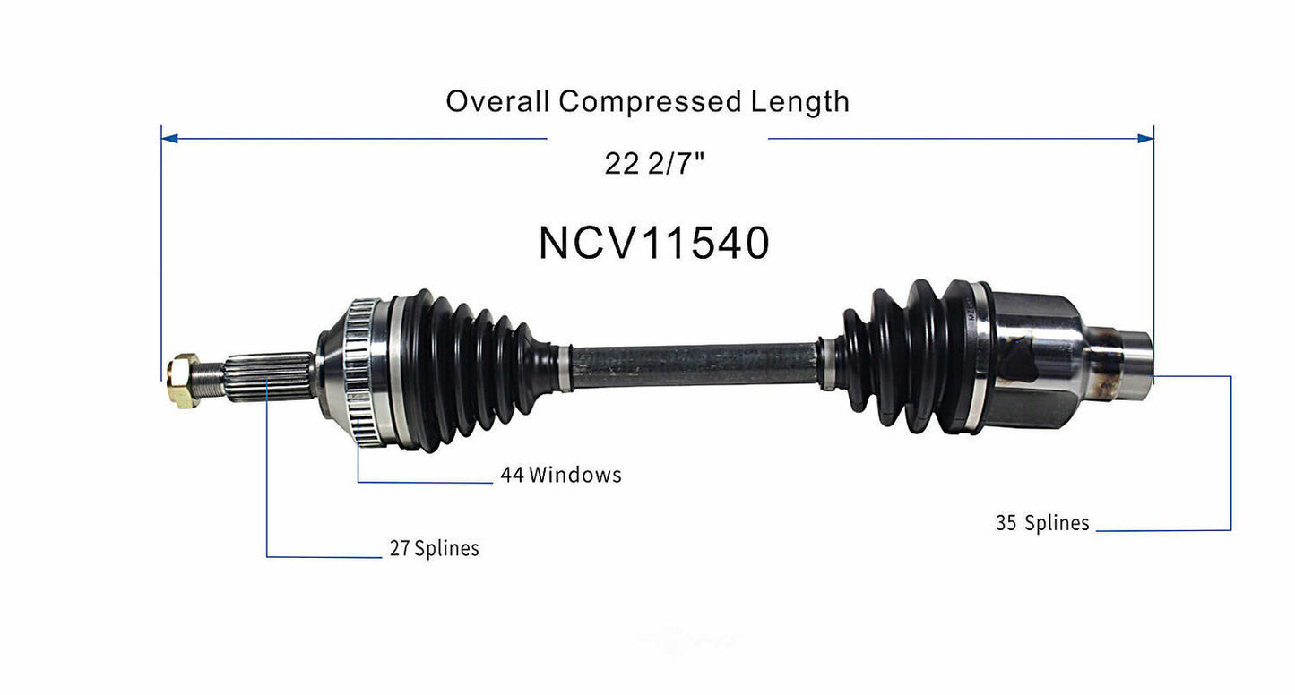 GSP North America NCV11540 CV Axle Assembly