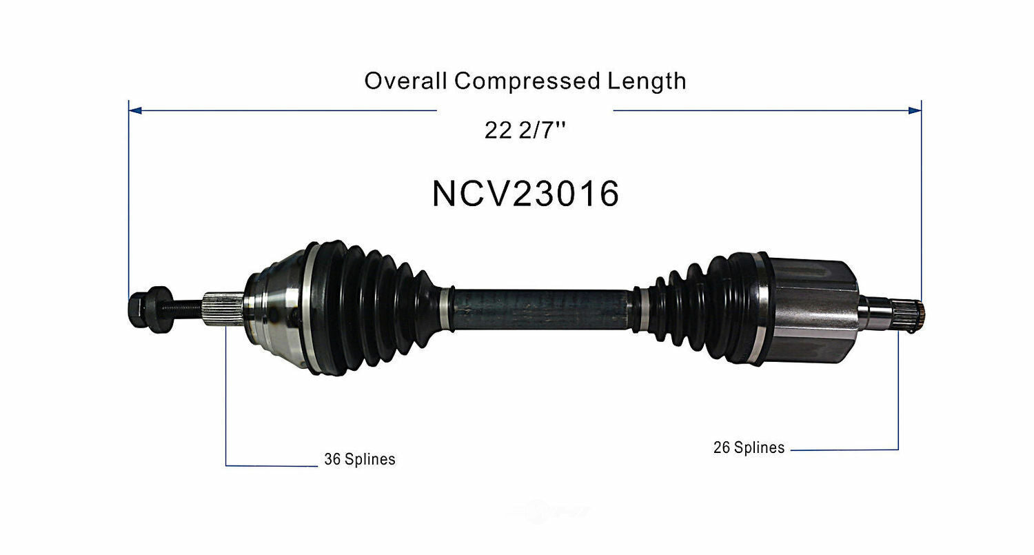 GSP North America NCV23016 CV Axle Assembly