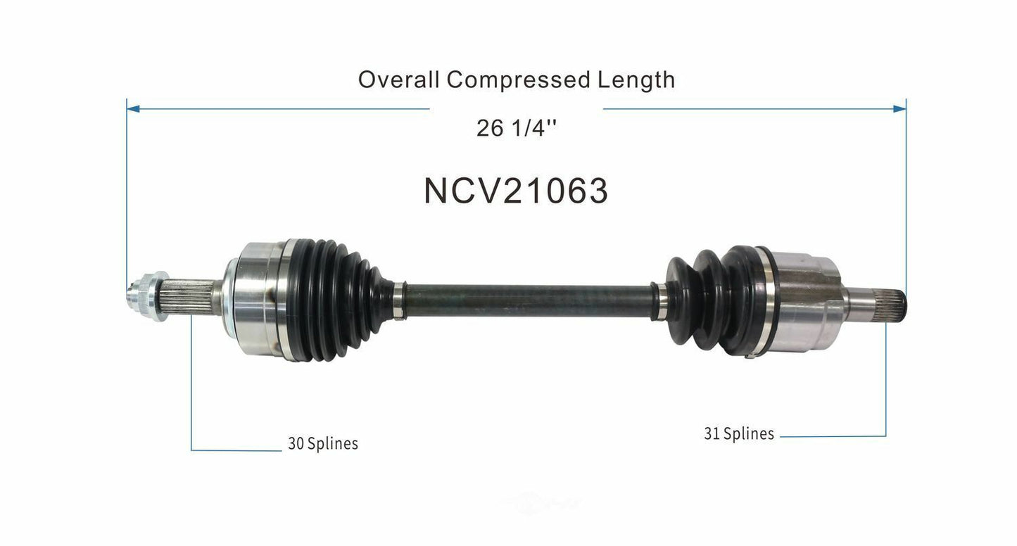 GSP North America NCV21063 CV Axle Assembly