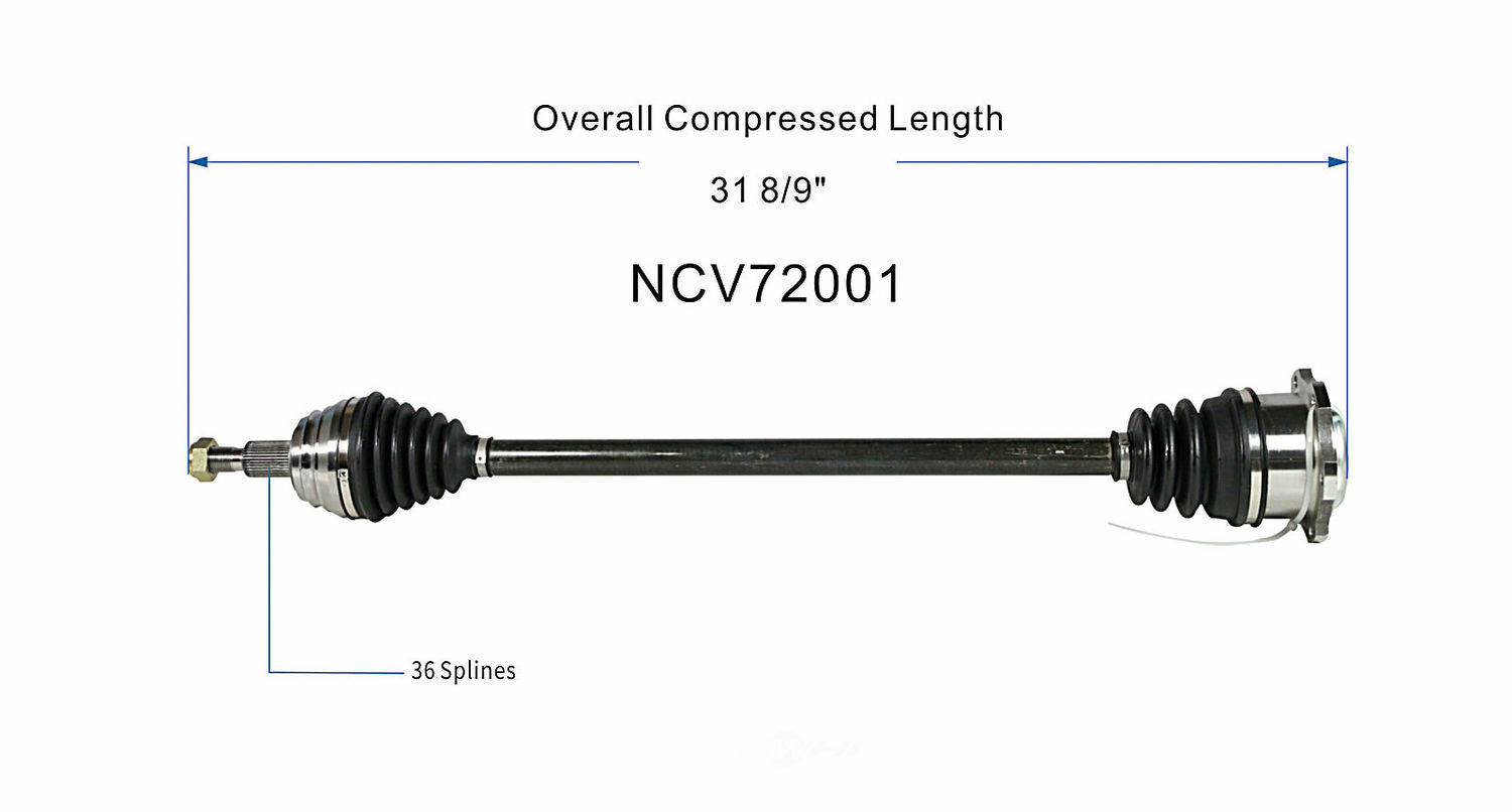 GSP North America NCV72001 CV Axle Assembly