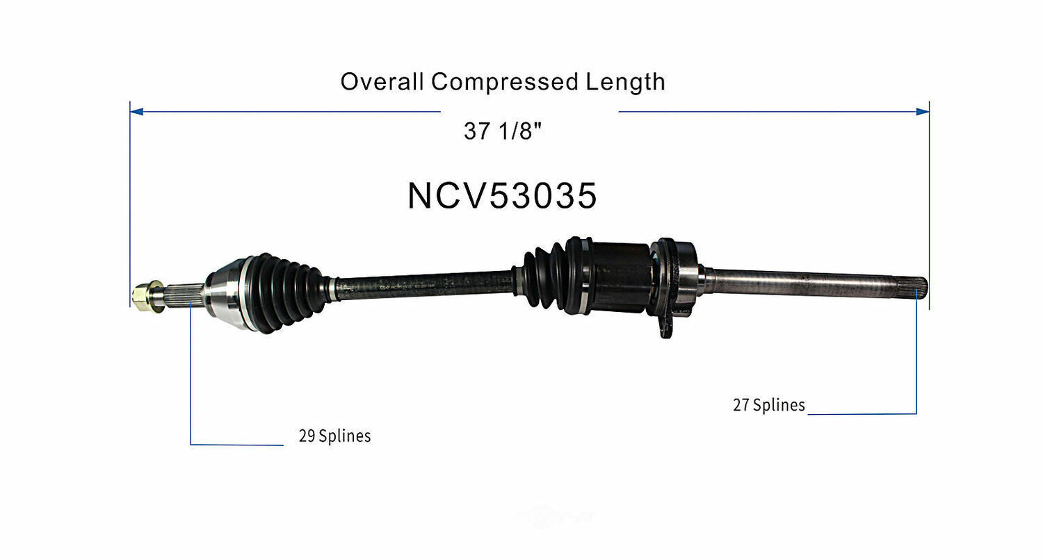 GSP North America NCV53035 CV Axle Assembly