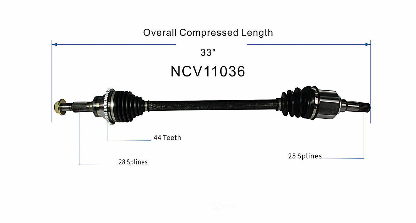 GSP North America NCV11036 CV Axle Assembly