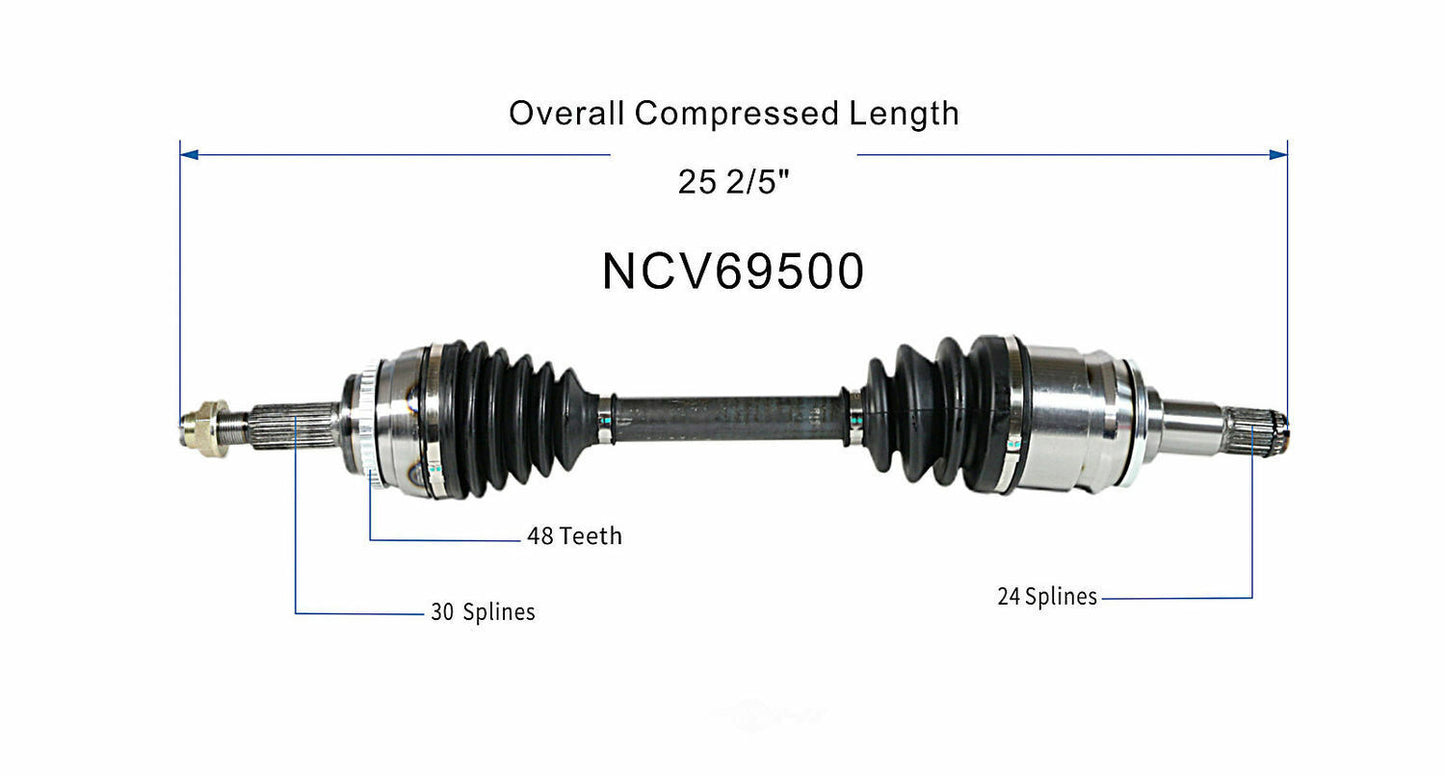 GSP North America NCV69500 CV Axle Assembly