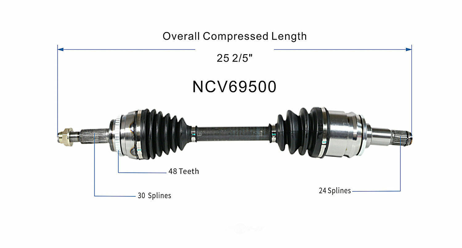 GSP North America NCV69500 CV Axle Assembly