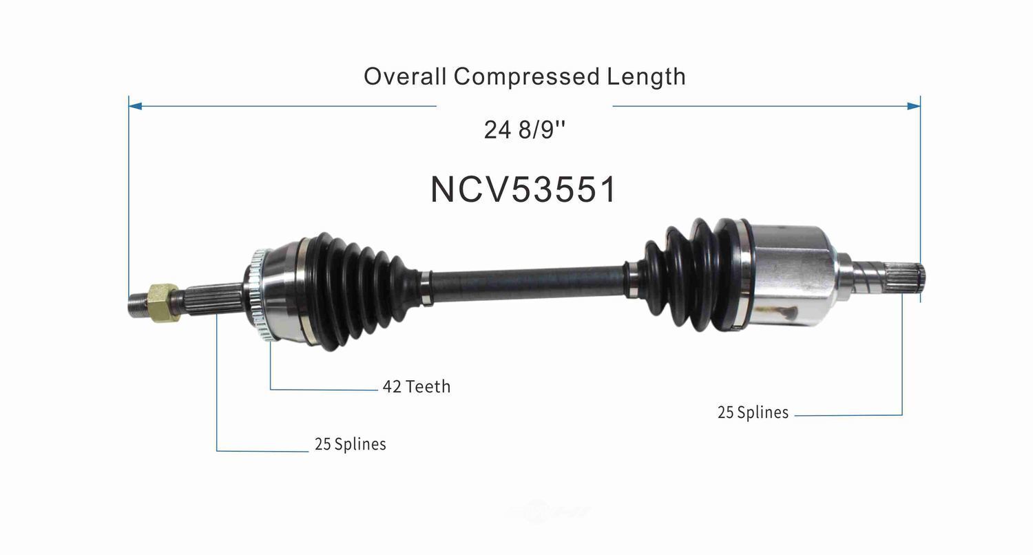 GSP North America NCV53551 CV Axle Assembly
