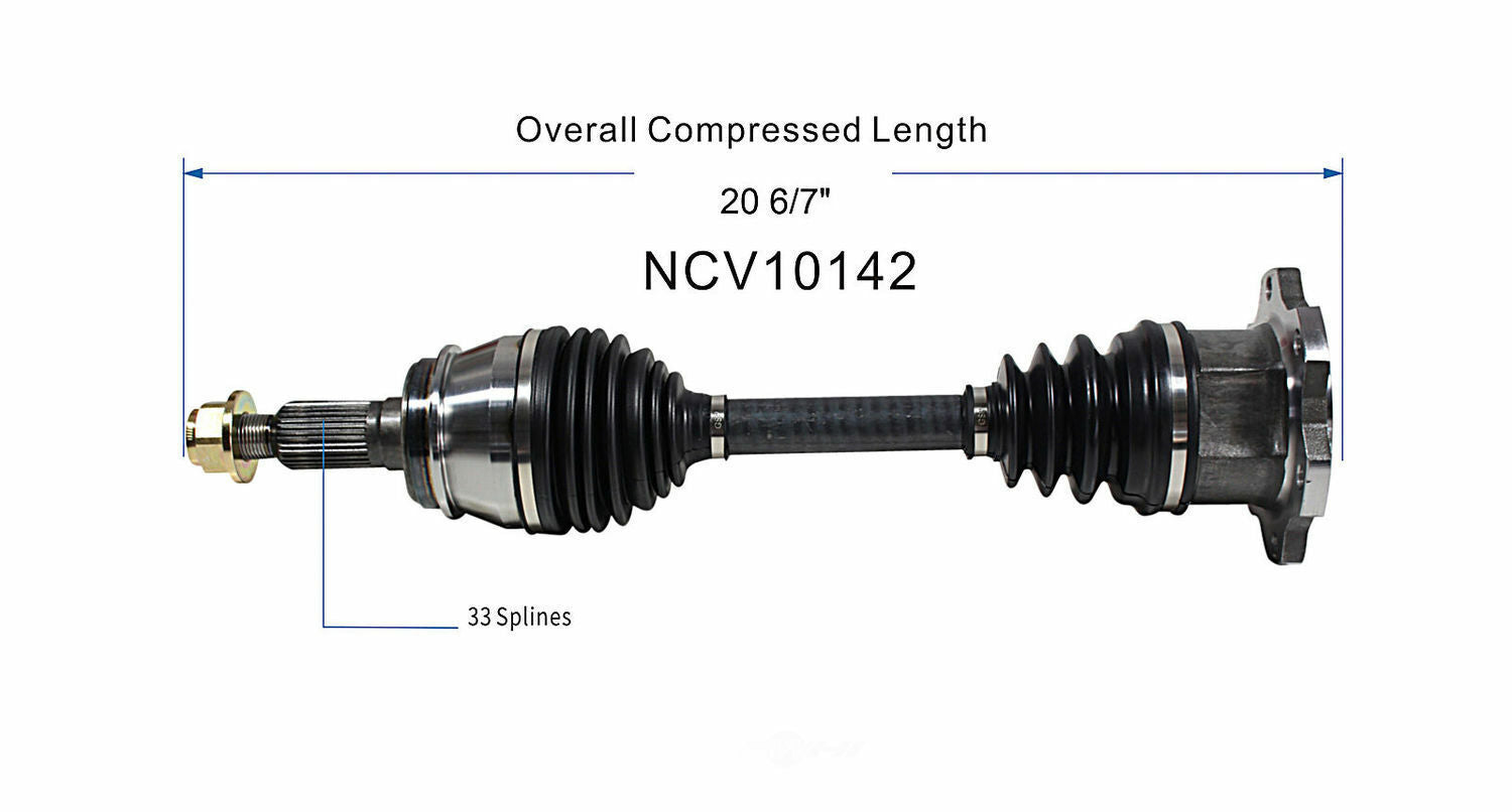 GSP North America NCV10142 CV Axle Assembly