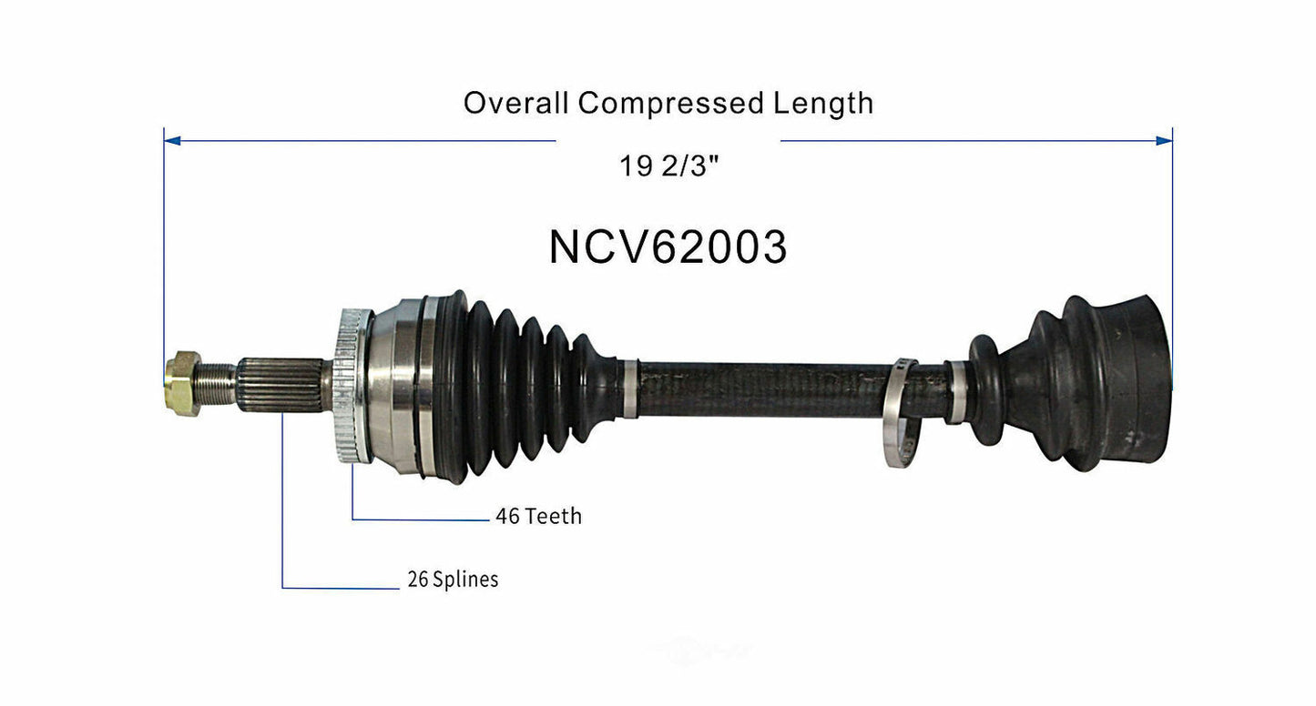 GSP North America NCV62003 CV Axle Assembly