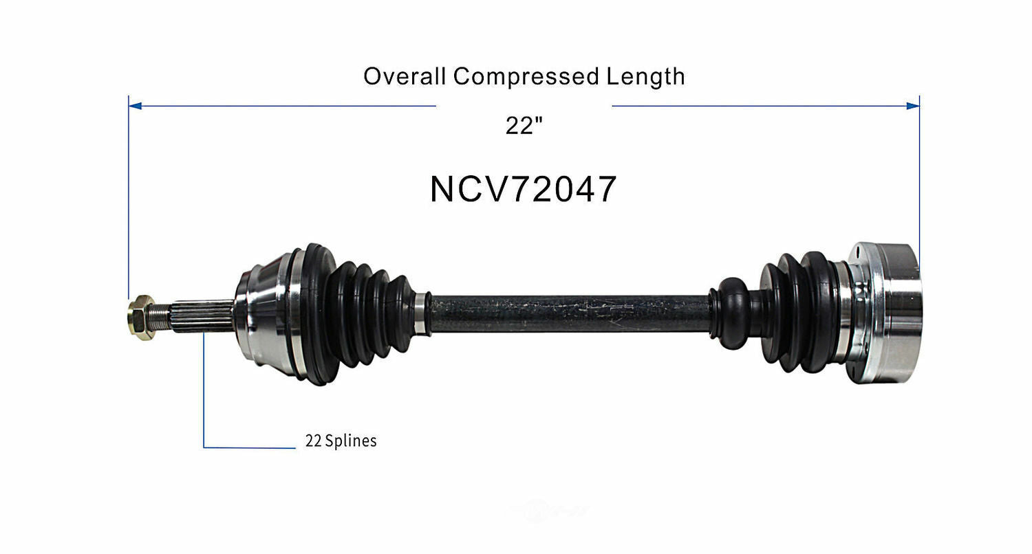 GSP North America NCV72047 CV Axle Assembly