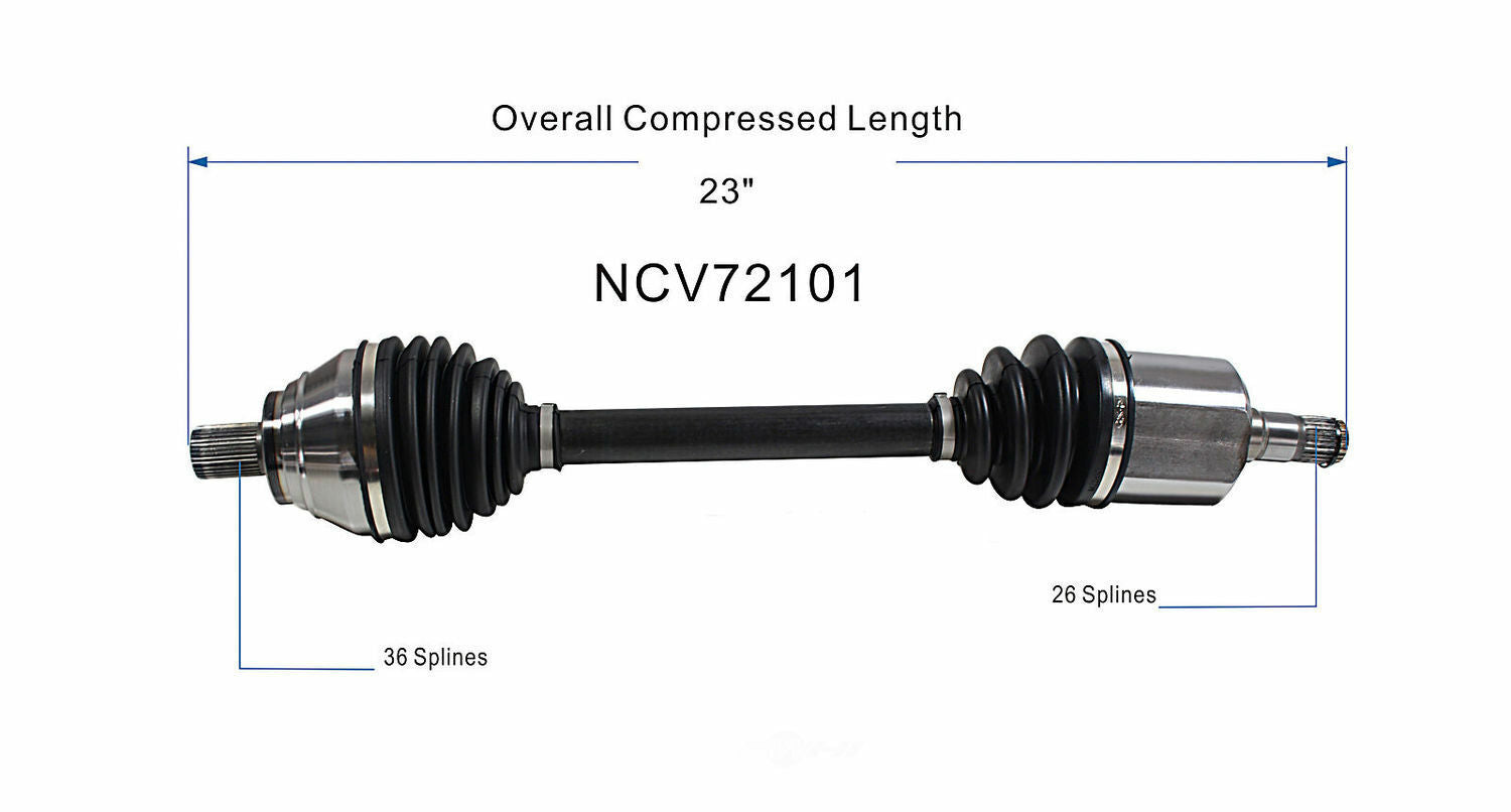GSP North America NCV72101 CV Axle Assembly