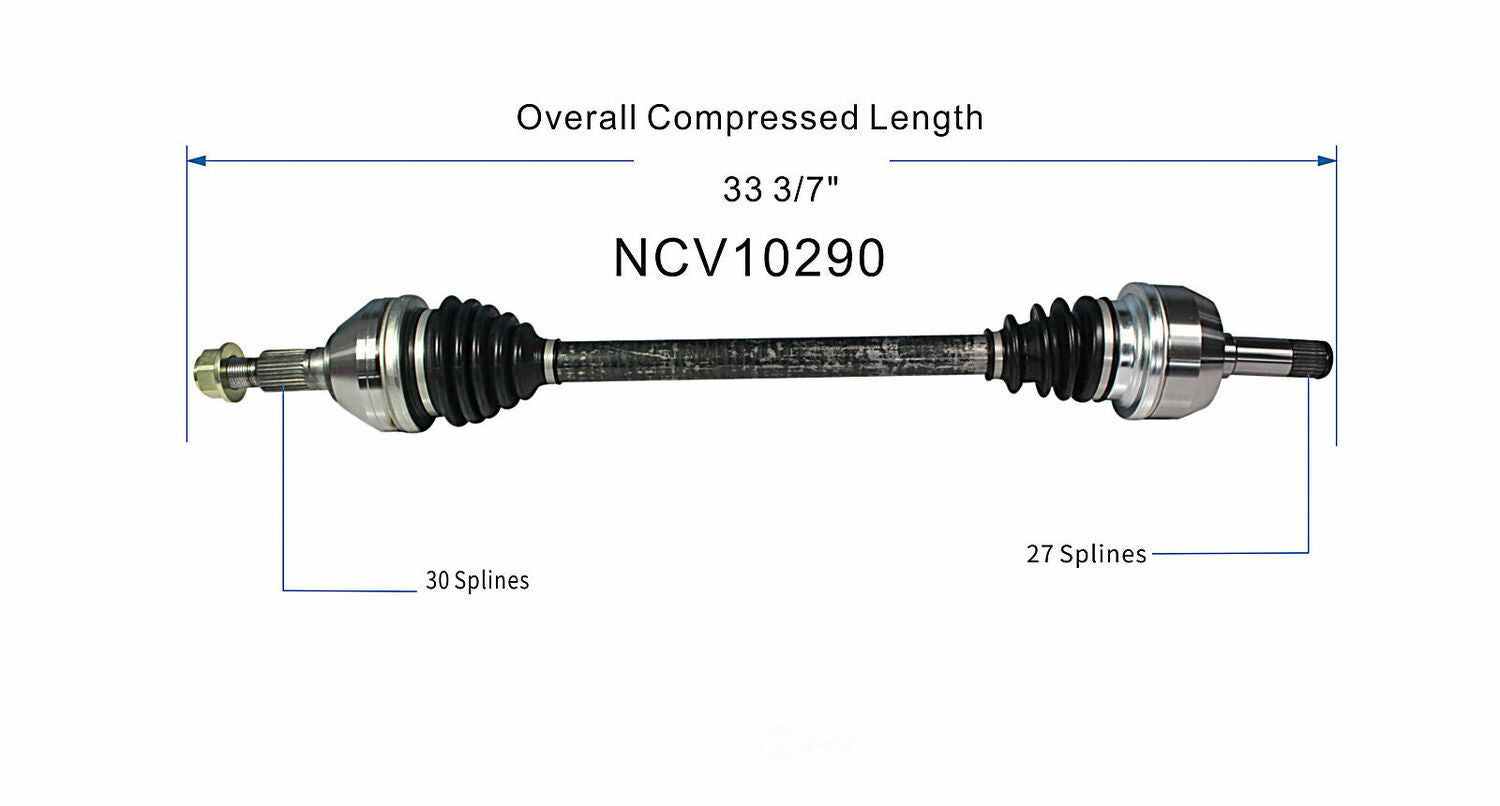 GSP North America NCV10290 CV Axle Assembly