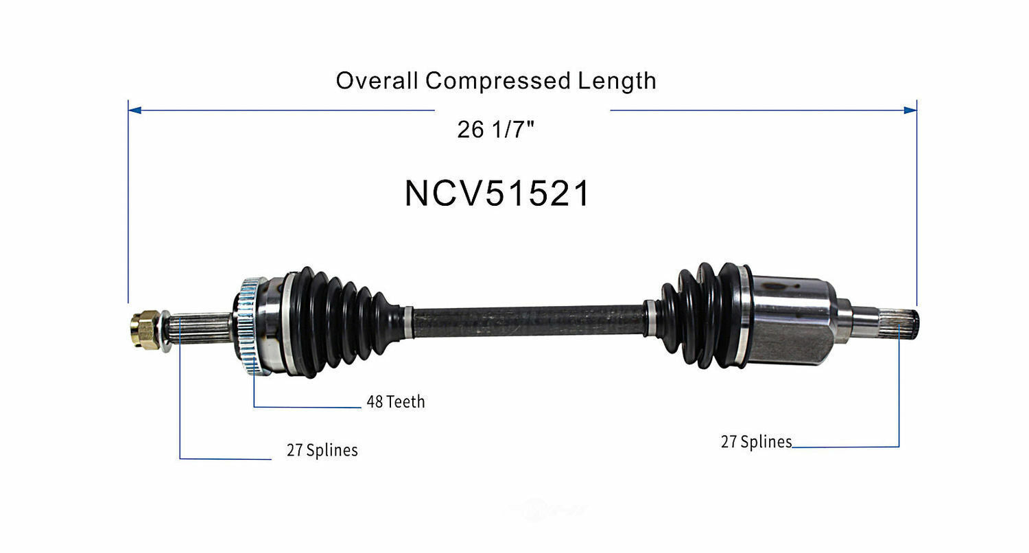 GSP North America NCV51521 CV Axle Assembly