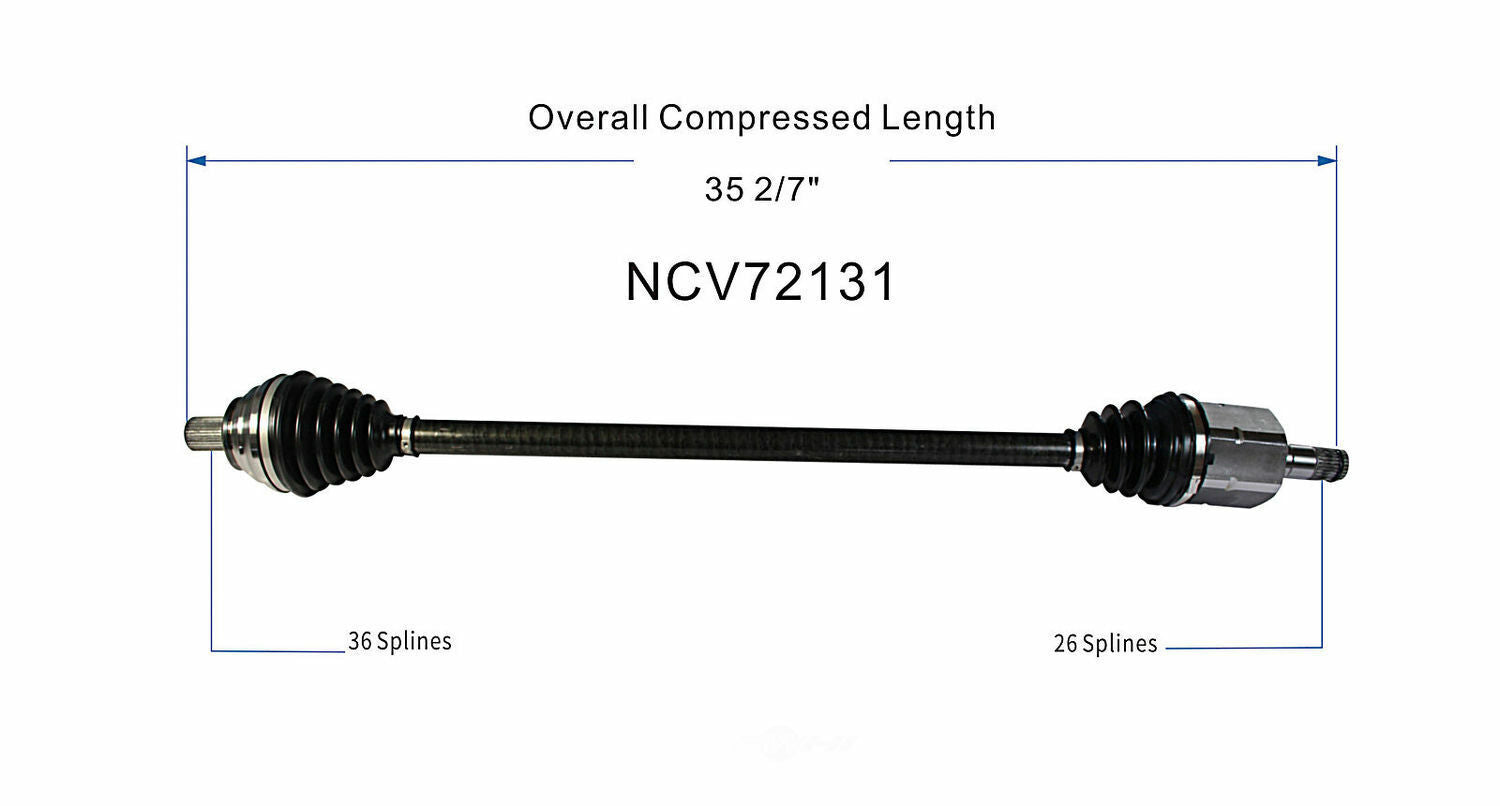 GSP North America NCV72131 CV Axle Assembly