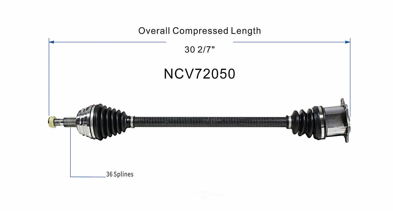 GSP North America NCV72050 CV Axle Assembly