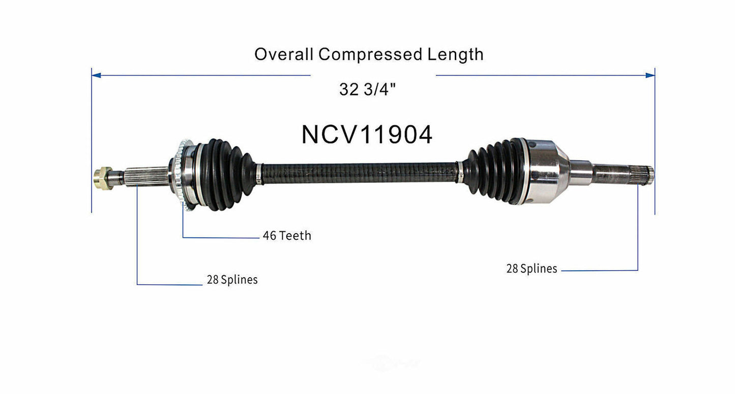 GSP North America NCV11904 CV Axle Assembly