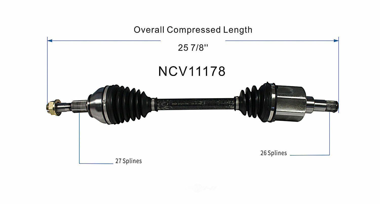 GSP North America NCV11178 CV Axle Assembly