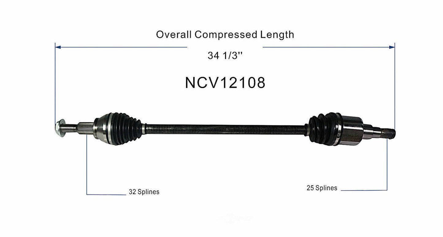 GSP North America NCV12108 CV Axle Assembly