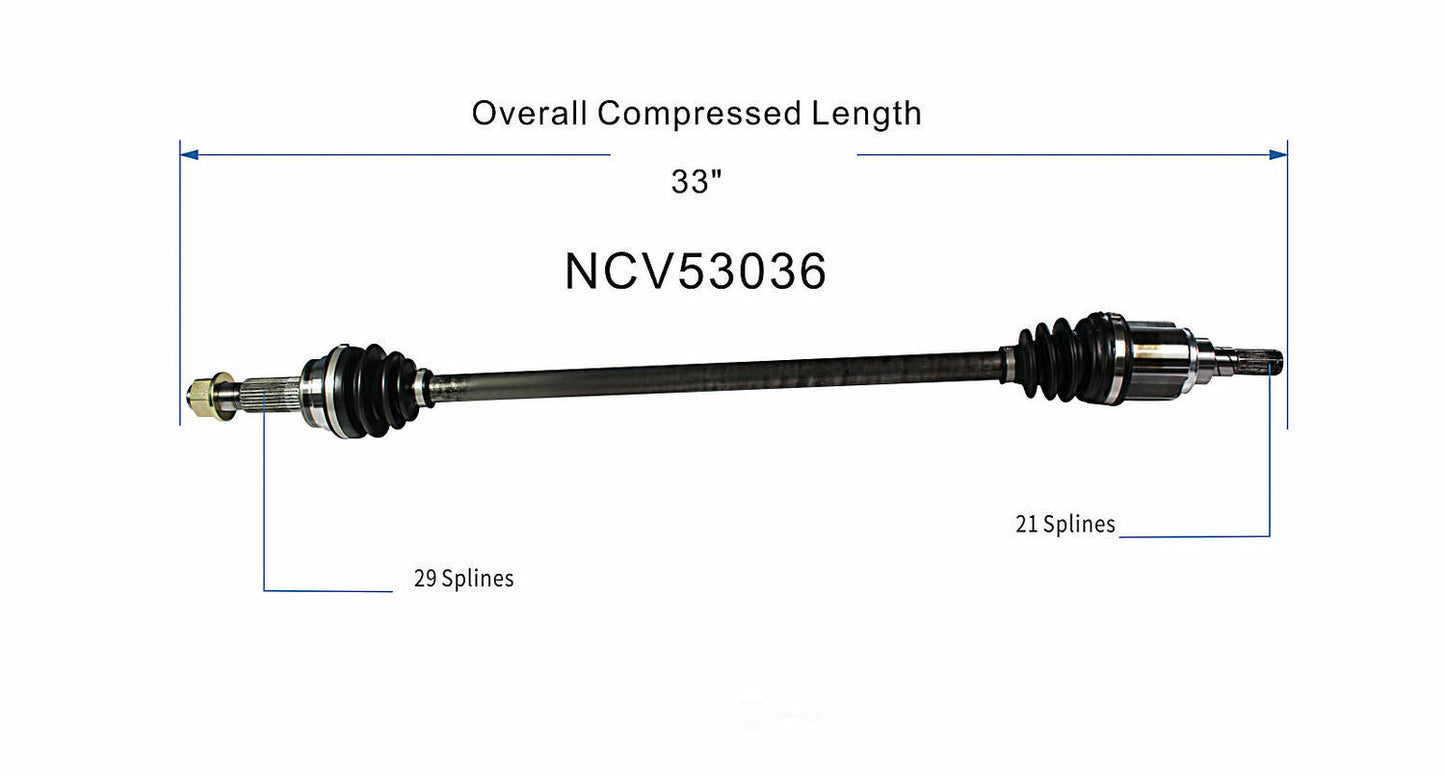GSP North America NCV53036 CV Axle Assembly