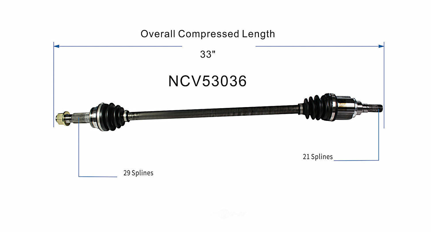 GSP North America NCV53036 CV Axle Assembly