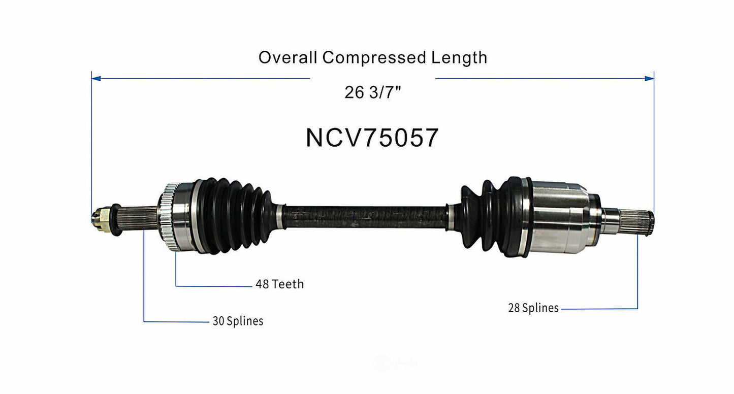 GSP North America NCV75057 CV Axle Assembly
