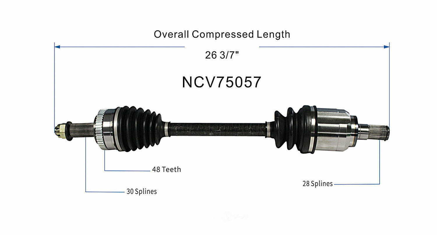 GSP North America NCV75057 CV Axle Assembly