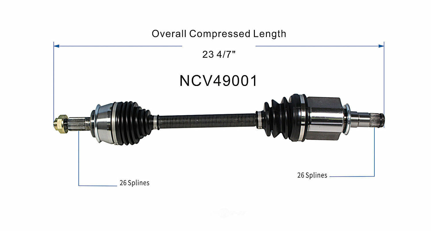 GSP North America NCV49001 CV Axle Assembly
