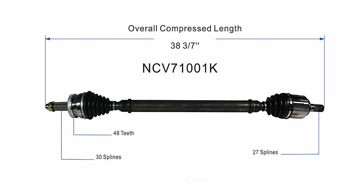 GSP North America NCV71001K CV Axle Assembly