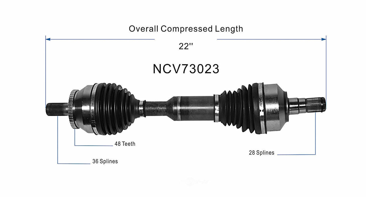 GSP North America NCV73023 CV Axle Assembly