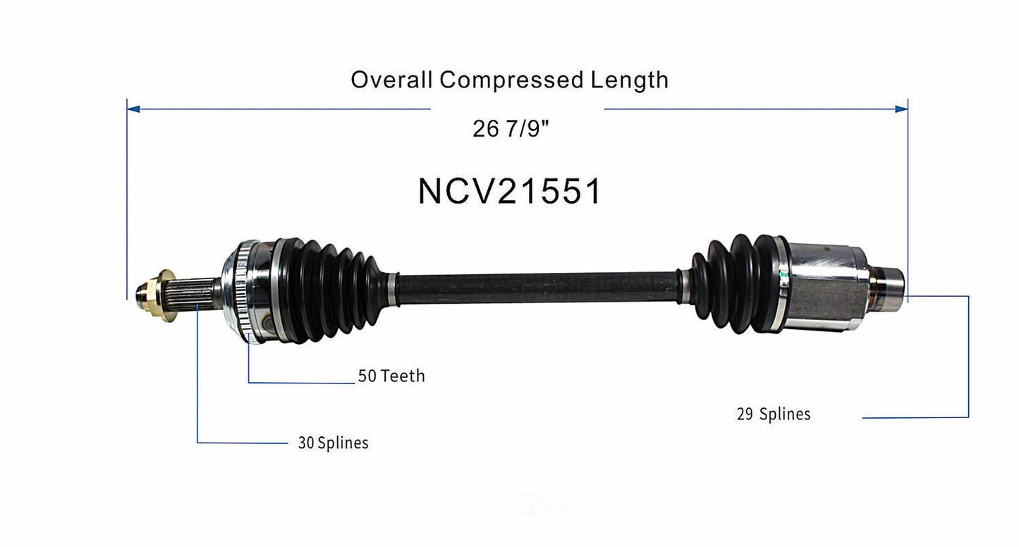 GSP North America NCV21551 CV Axle Assembly