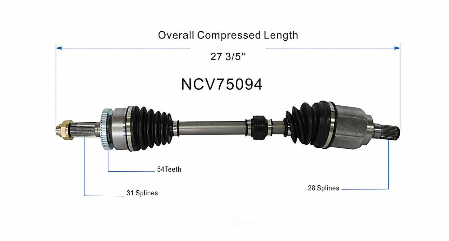 GSP North America NCV75094 CV Axle Assembly