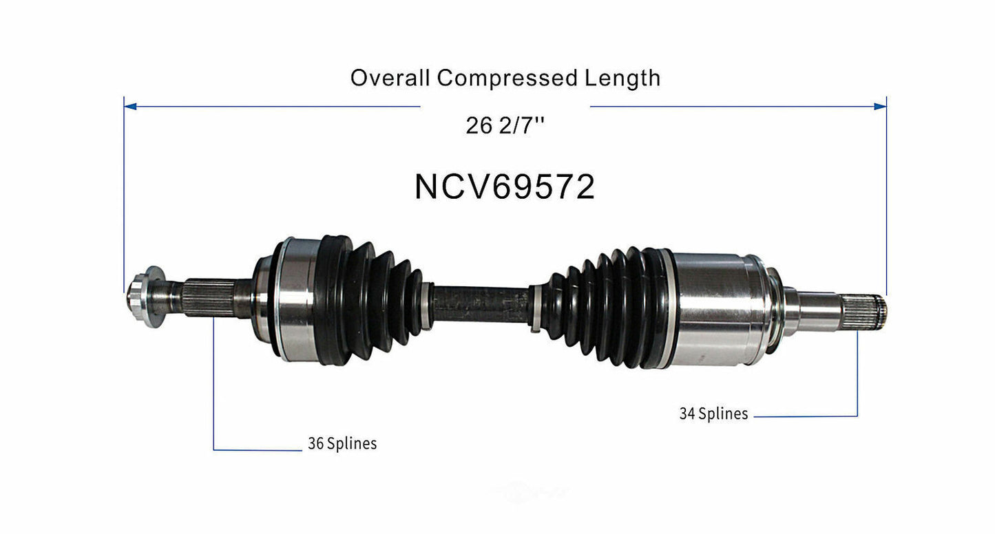 GSP North America NCV69572 CV Axle Assembly