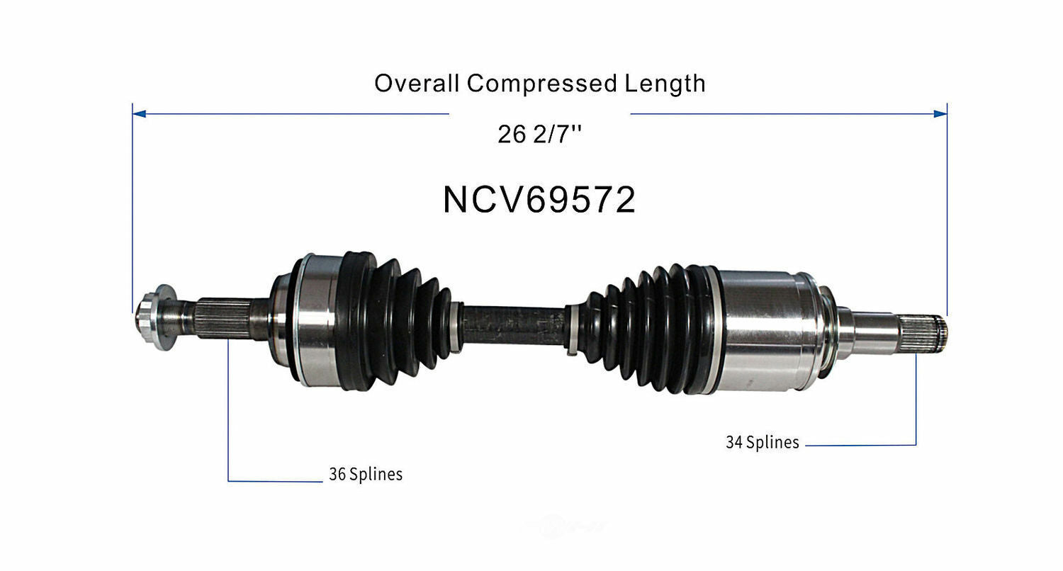 GSP North America NCV69572 CV Axle Assembly
