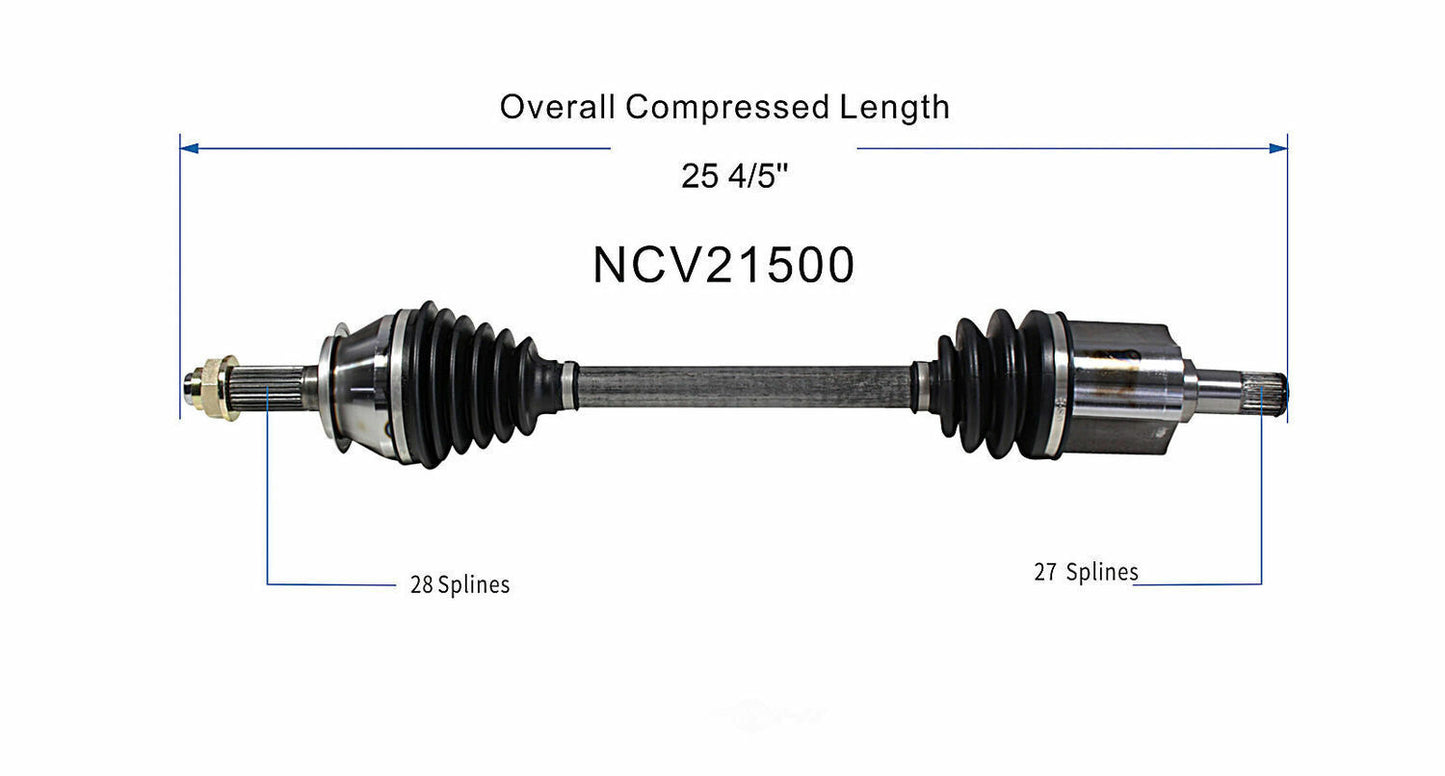 GSP North America NCV21500 CV Axle Assembly